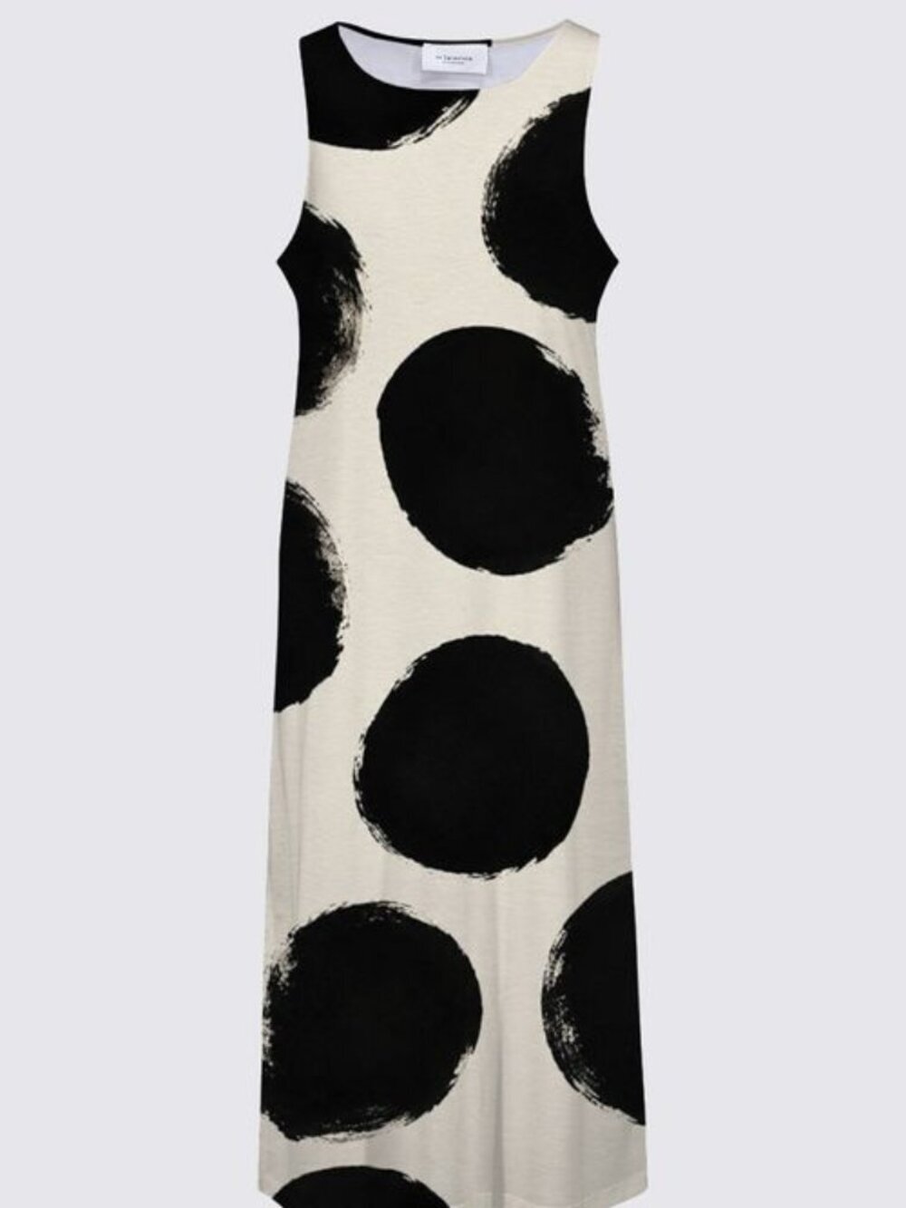 Polka Dot Pattern | Minimalist Botanical Ink Art | Monochrome Abstract Dress